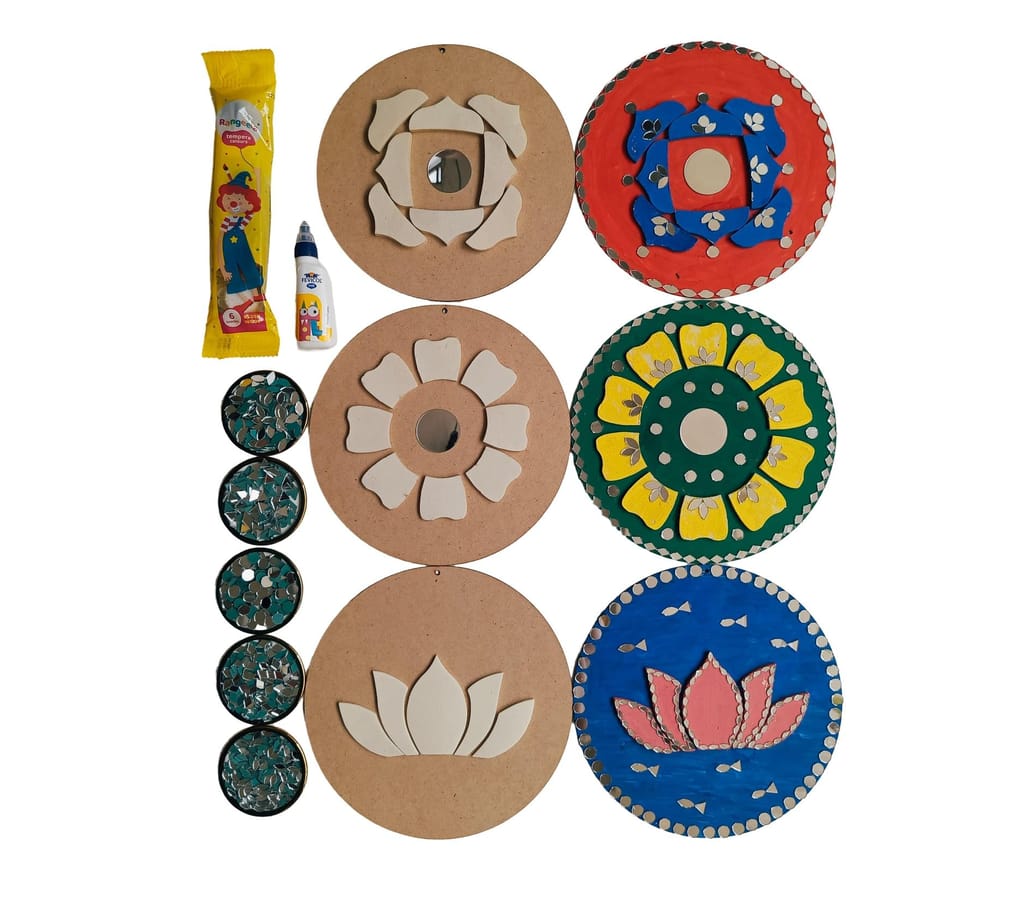 The brown box Lippan Art Kit (Super-Easy), Without Ceramic Cones and Clay, Art and Craft Kit, Craft Kit, Craft Kit for Adults, Hobby Kit, DIY Kit, Gift for Girls Age 10-15 - Pooja Needs | Buy online on ZillyBuy