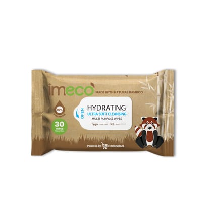 Bamboo Aloe Vera Wet Wipes - Skin-Friendly (30 pcs) - Pack of 1