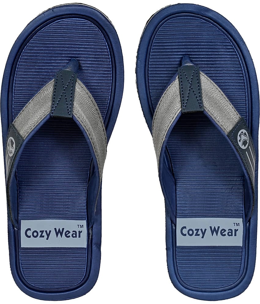 Cozy Wear - Blue Men's Thong Flip Flop
