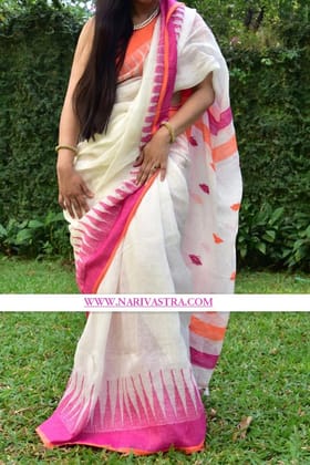 AWESOME LINEN COTTON PRINTED SAREE -1751