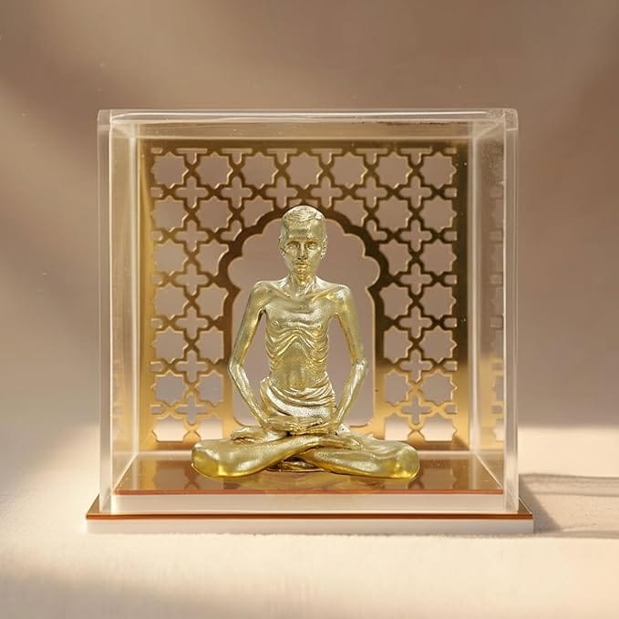 Brahma 3D Farm God Idol Shrimad Rajchandra with Temple | Shrimad Rajchandra for Home Decor, Pooja Room, Study Table, Living Room & Office Decoration | Gift Item
