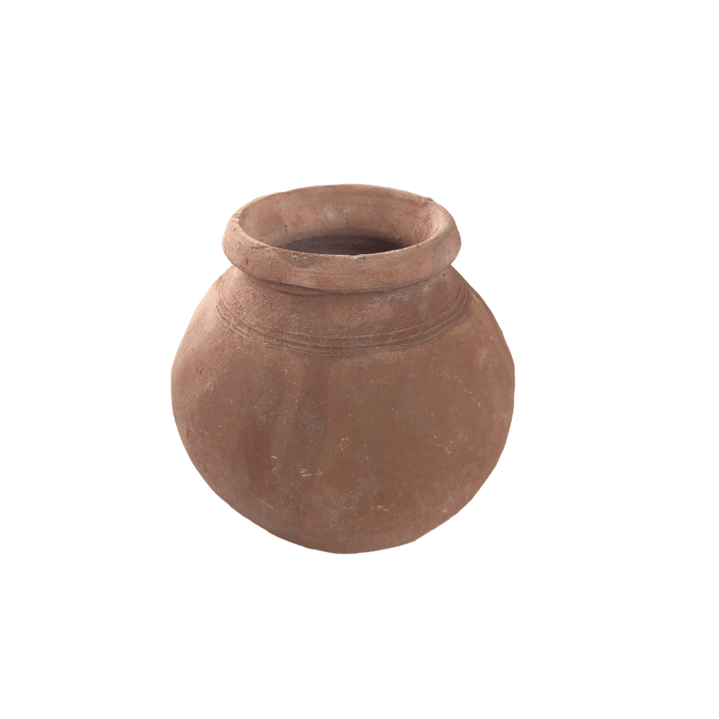 Handmade Clay Pot with Lid for Cooking and Serving