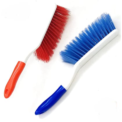 Long Bristle Polypropylene Dust Cleaning Brush  Ideal for Carpet Cleaning, Car Seats, Beds, Sofas, Curtains, Mats, and Household Upholstery Cleaning  Multicolour (Pack of 1).