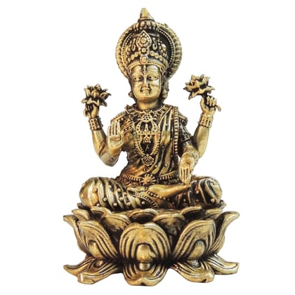 Brass Laxmi Ji Decorative Idol – Goddess Lakshmi Brass Murti, Height : 4 Inch (BSMAS1826 L)