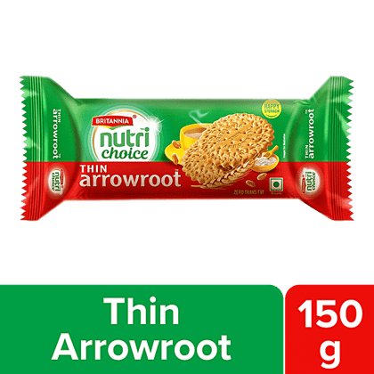 Britannia Nutrichoice Thin Arrowroot Biscuits, 150 g