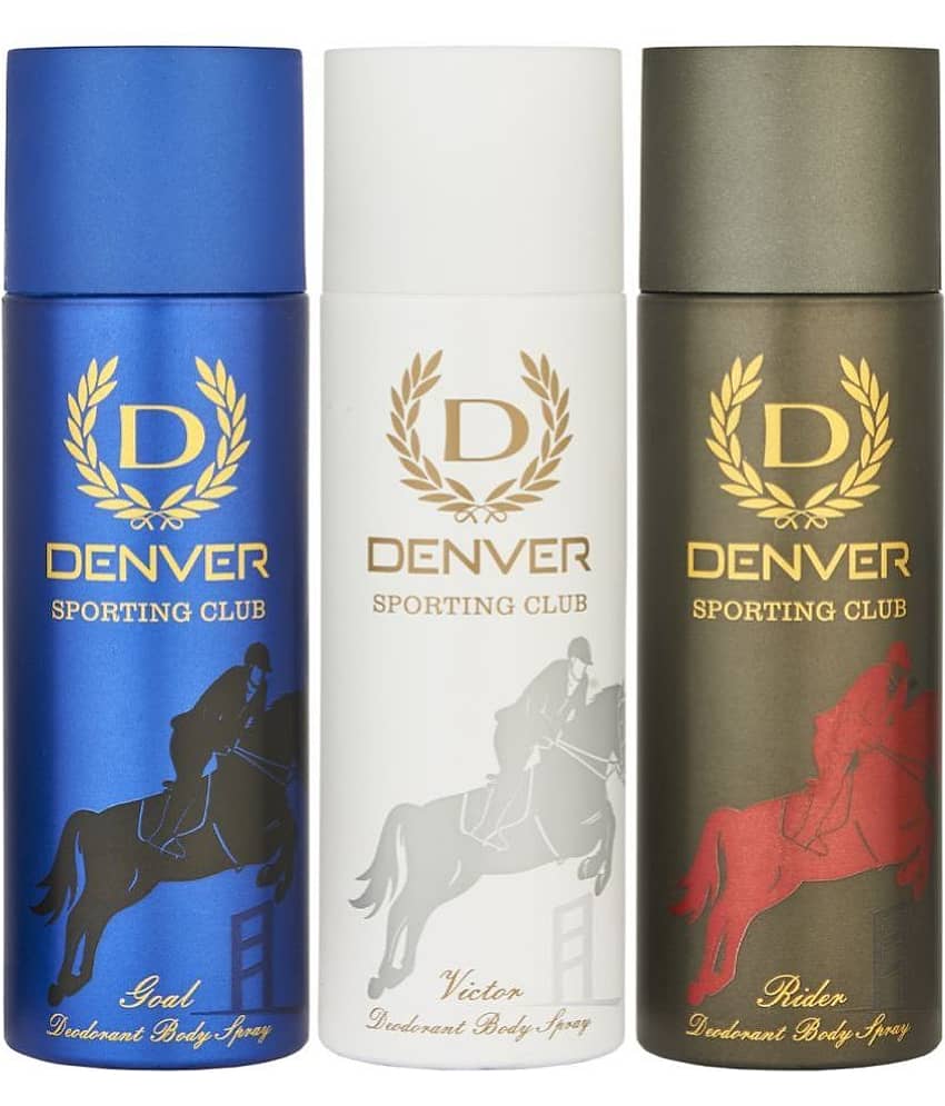 Denver Victor, Rider & Goal Deodorant Spray for Men 600 ml ( Pack of 3 )