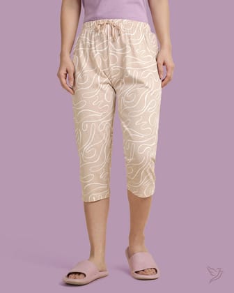 Printed Capri - Butter Scotch-XS / Butter Scotch