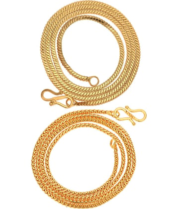 AanyaCentric Combo of 2 Gold Plated 22inches Long Fashion Chain