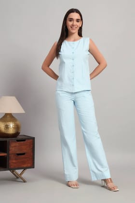 The Summer Ease Set, Sky Blue-XS / XS
