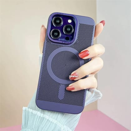 iPhone 13 Series Heat Dissipation Breathable Cooling Case With Camera Bumper-iPhone 13 / Deep Purple