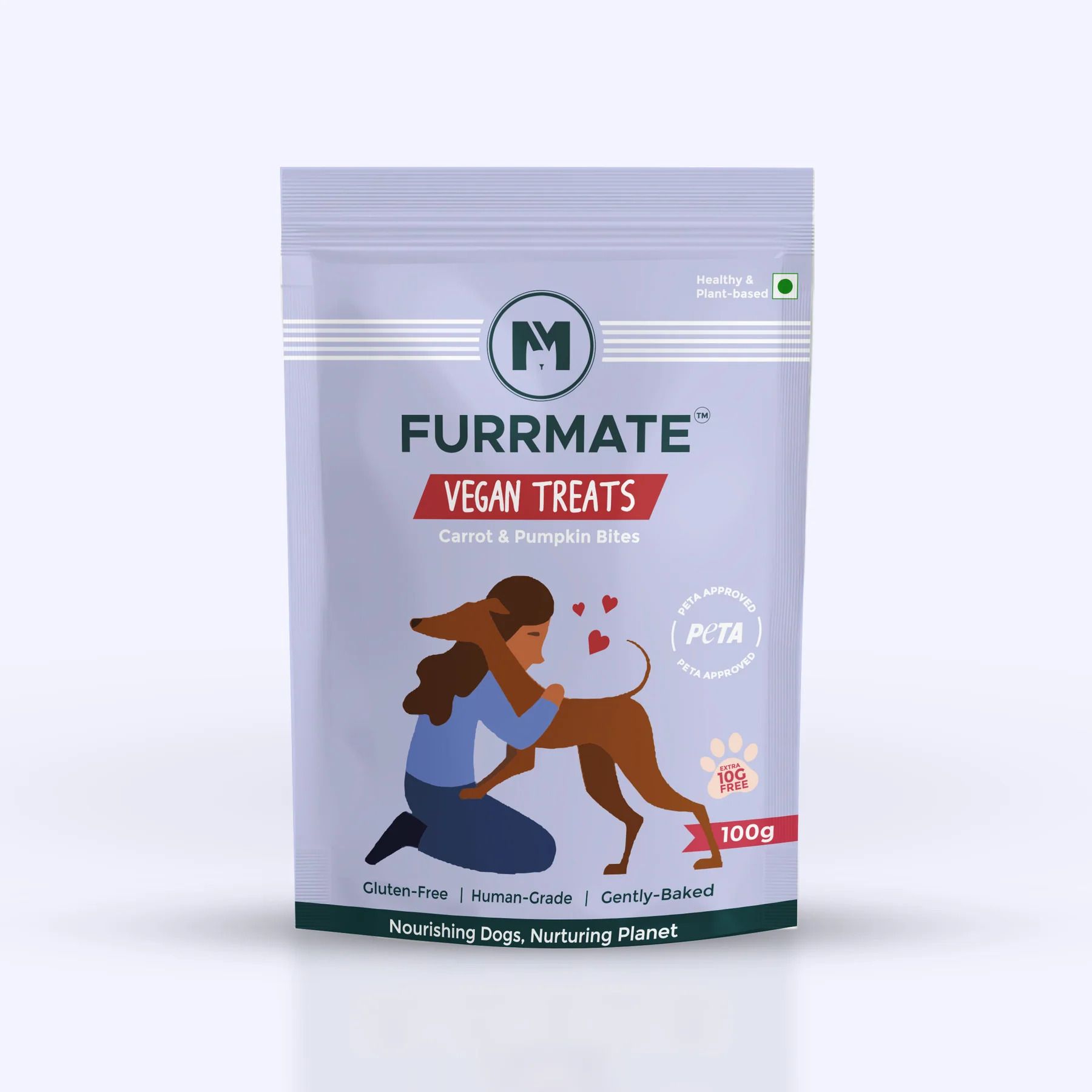 FURRMATE Vegan Dog Treats | Carrot & Pumpkin Bites 2 PACK