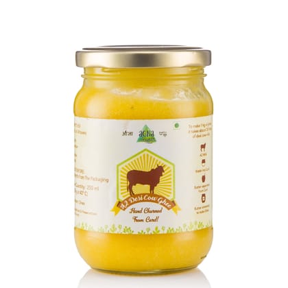 Agna A2 Desi Cow Ghee - Hand Churned From Curd-250ml