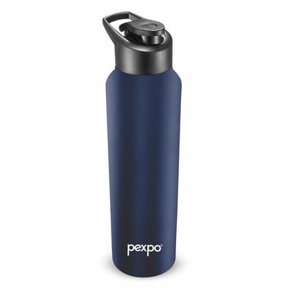 PEXPO Stainless Steel Sports/Fridge Water Bottle, 1000 ml, Denim Blue, Chromo Xtreme | Wide Mouth & Leak-Proof Water Bottle (Pack of 1)