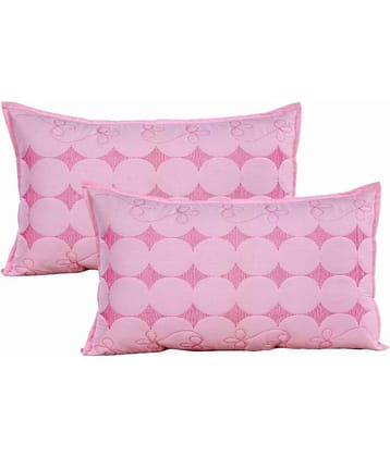 MAHALUXMI COLLECTION Pack of 2 Beige Pillow Cover