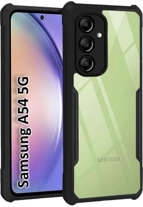 PLUGTECH Slim Shockproof Case | Matte Black Soft | Drop Protection | Precise Cutouts | Premium Mobile Cover for Samsung Galaxy A54