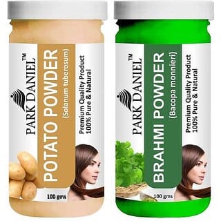 PARK DANIEL Premium Potato Powder & Brahmi Powder Combo Pack of 2 Jars of 100 gms(200 gms) (200 g)