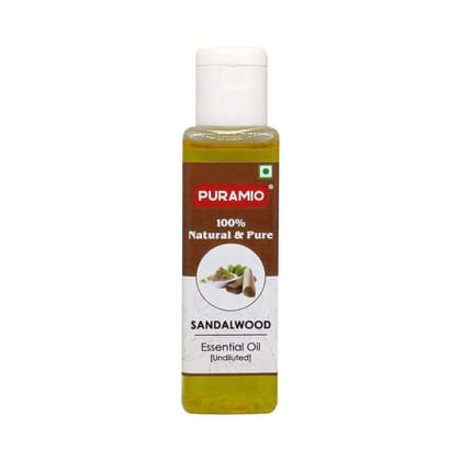 Puramio Sandalwood Essential Oil (Undiluted) 100% Natural & Pure, Soap Making, Lotion, Home Scents, 30 ml
