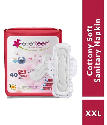 Period Care XXL Soft 40 Sanitary Pads 320mm enriched with Neem and Safflower - 1 Pack (40 Pads)