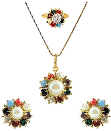 Sunhari Jewels - Multi Color Pendant set ( Pack of 1 )