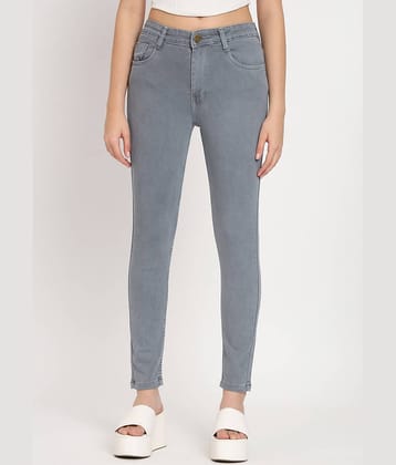 AngelFab - Grey Denim Skinny Fit Women's Jeans ( Pack of 1 )