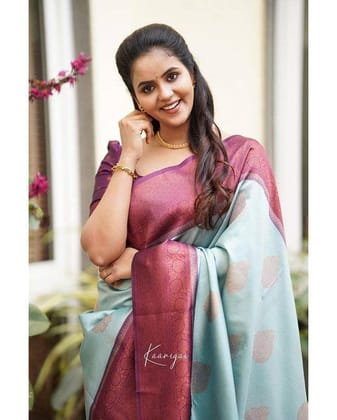 Zari Work Silk Saree With Blouse Piece