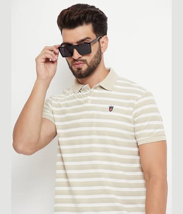 RELANE - Beige Cotton Blend Regular Fit Men's Polo T Shirt ( Pack of 1 )