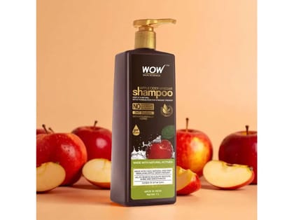 WOW Skin Science Apple Cider Vinegar Shampoo - Restores Shine & Smoothness - No Parabens, Sulphates & Silicones - 1L