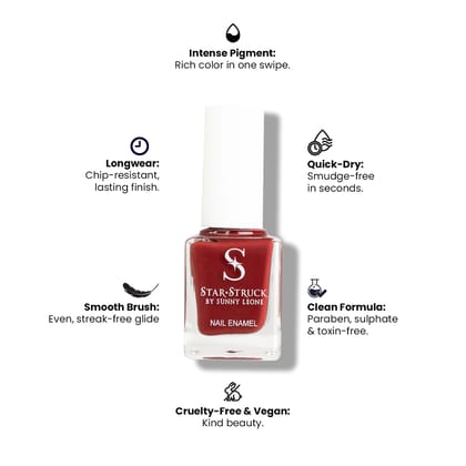 StarStruck by Sunny Leone - Starry Night - Glossy Nail Polish | Mirror-Like Shine & Longwear Color | Quick Dry Formula StarStruck by Sunny Leone - Starry Night - Glossy Nail Polish | Mirror-Like Shine & Longwear Color | Quick Dry Formula