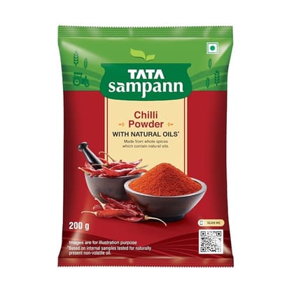 Tata Sampann Chilli/Lal Mirchi Powder With Natural Oils, 200 g