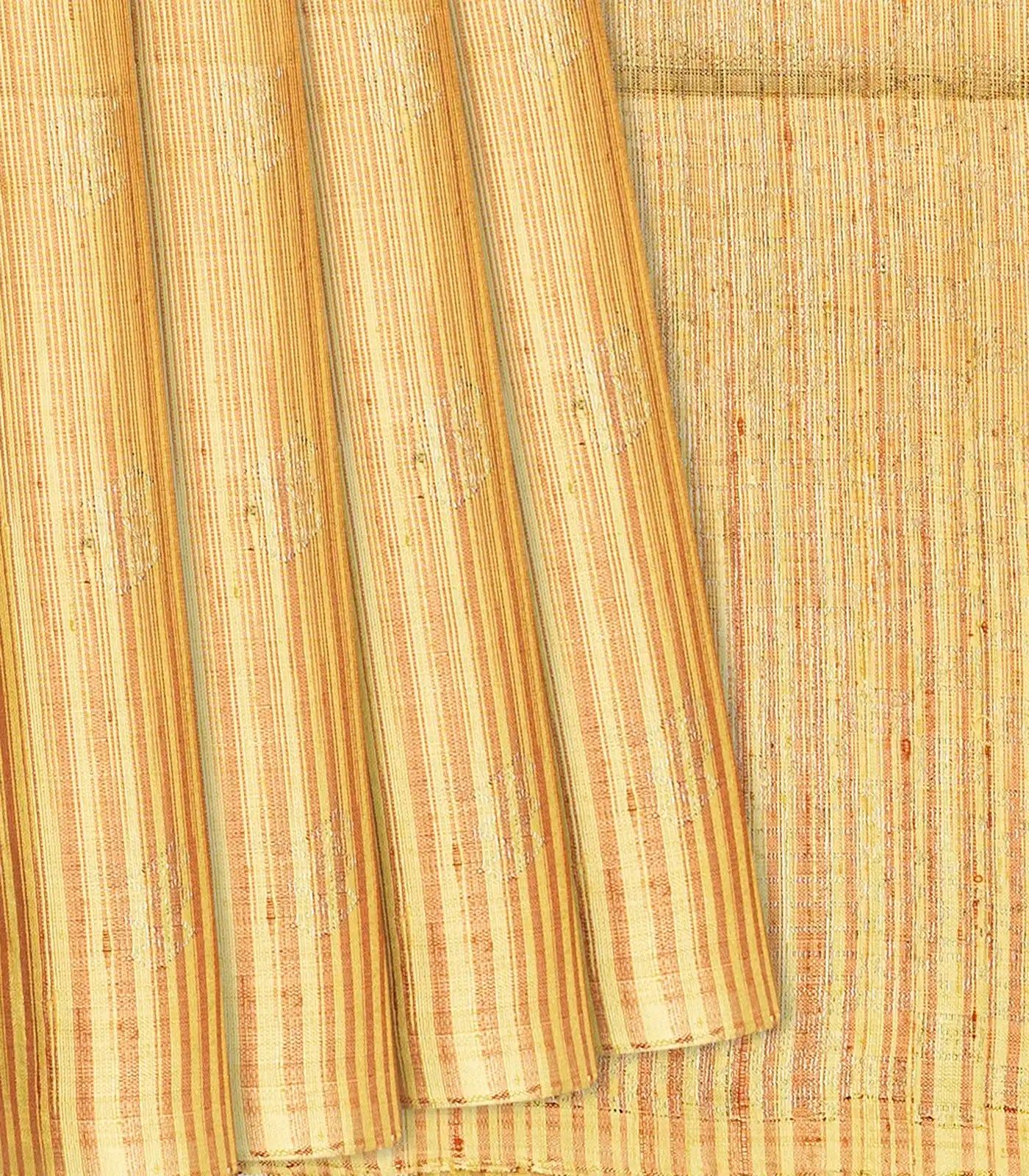 Sandal Handloom Soft Silk Saree With Stripes-Sandal-Sandal