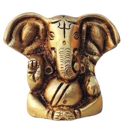 Brass Showpiece Ganesh Ji God Idol Statue (BSMAS398)