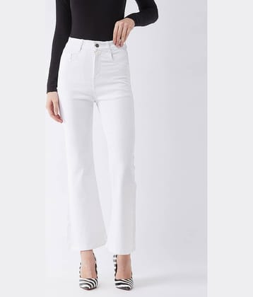 Miss Chase - White Denim Bootcut Women's Jeans ( Pack of 1 )
