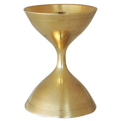 Brass Table Decor Oil Lamp Deepak  - Chain Hanging Brass Diya for Temple, Height : 3 Inch (ZMAS193 H)