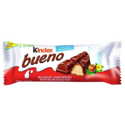 Kinder Bueno Milk Chocolate & Hazelnut 2 Finger Bars, 43 gm