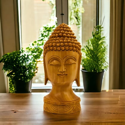 Wooden Idol of Lord Buddha