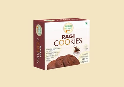 Ragi Chocolate Cookies | No Maida | Jaggery Sweetened | Rich Cocoa Flavor | High Fiber Millet Cookies | 165g (Pack Of 1, 165g x 1 )