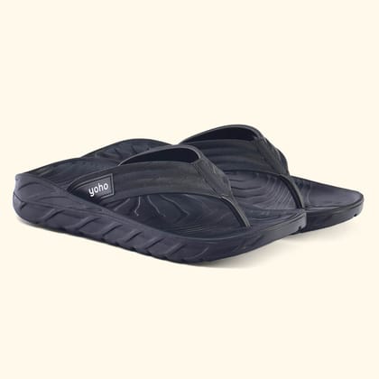 Cushion Men's Slippers-Classic Black / 6