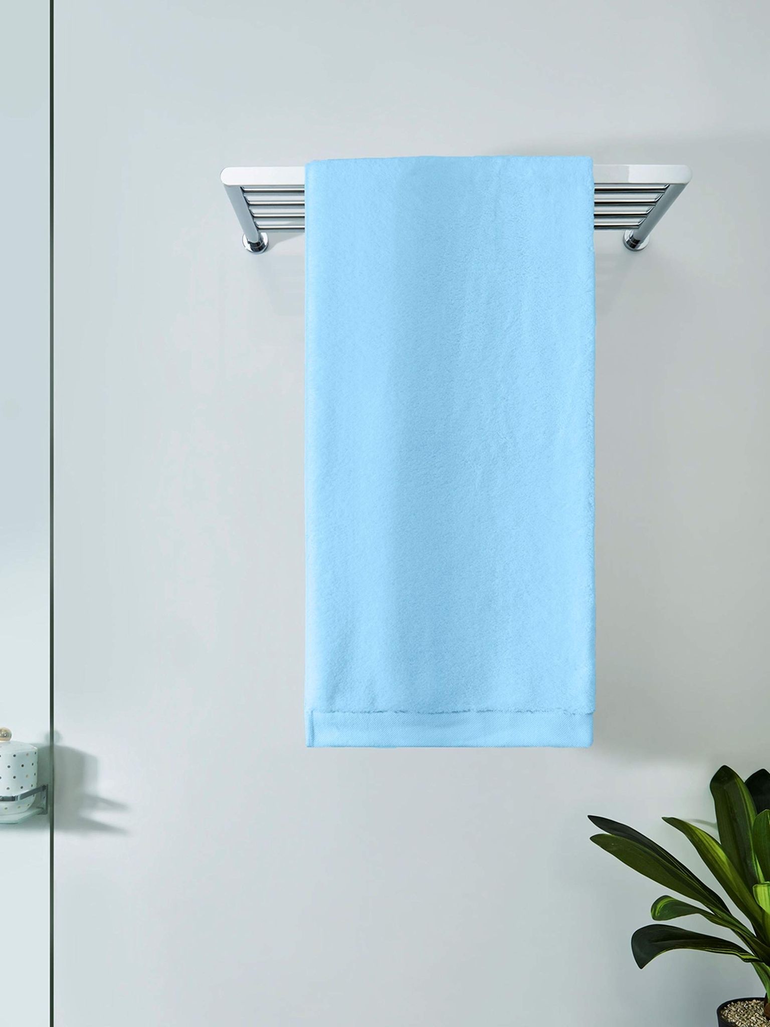 DDECOR - Solitaire Collection 100% Cotton Bomboo    Bath Towel |75 CM X 150 CM| - Grey