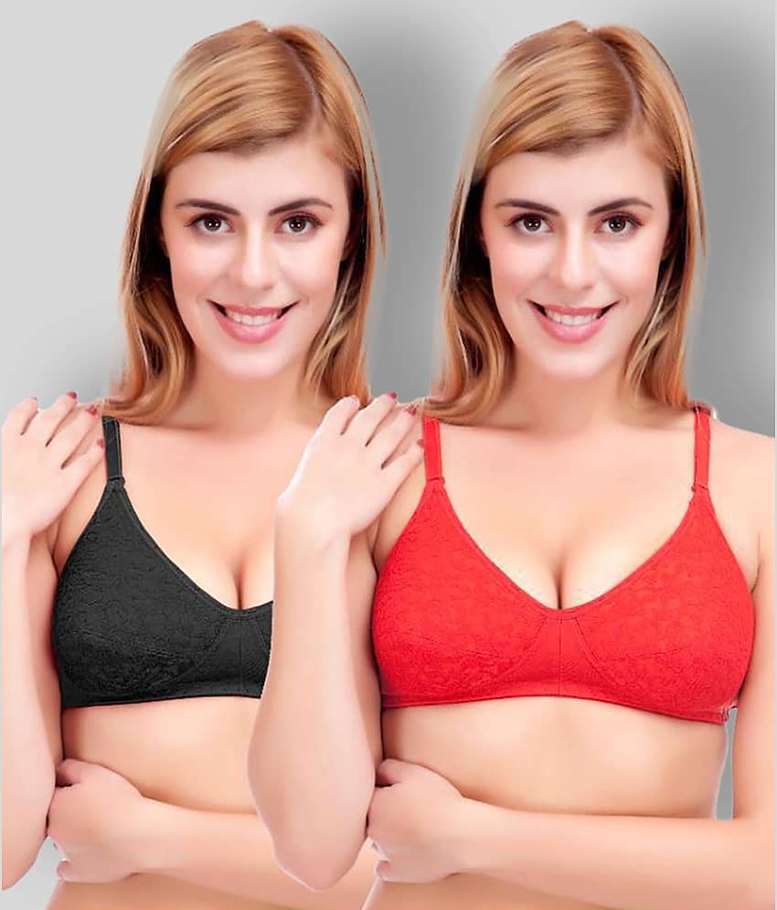 Selfcare Pack of 2 Cotton Women's Minimizer ( Multi Color )