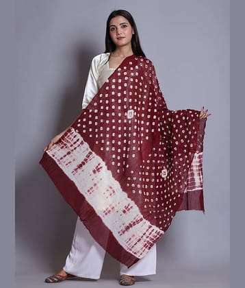 Anjaneya Creations Cotton Women Dupatta ( Maroon , Pack of 1 )