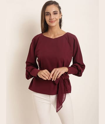 Rare Women's Polyester Regular Top ( Maroon )