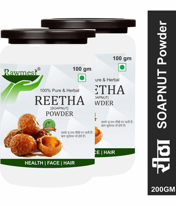Rawmest Reetha/ Ritha/Soapnut/ Aritha/Kunkudukai Powder 200 Gm Pack of 2