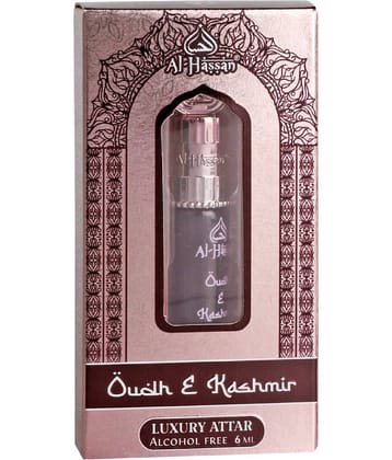 Al - Hassan Oudh E Kashmir Attar For Men & Women Alcohol-free ittar Roll on 6 ml (Pack of 1)