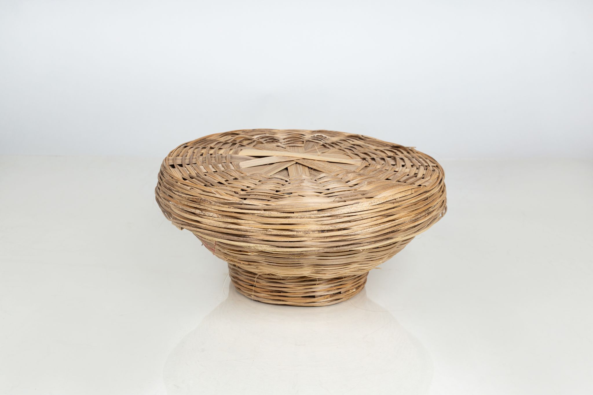 Handcrafted Bamboo Basket | Natural Woven Multipurpose Storage Basket.