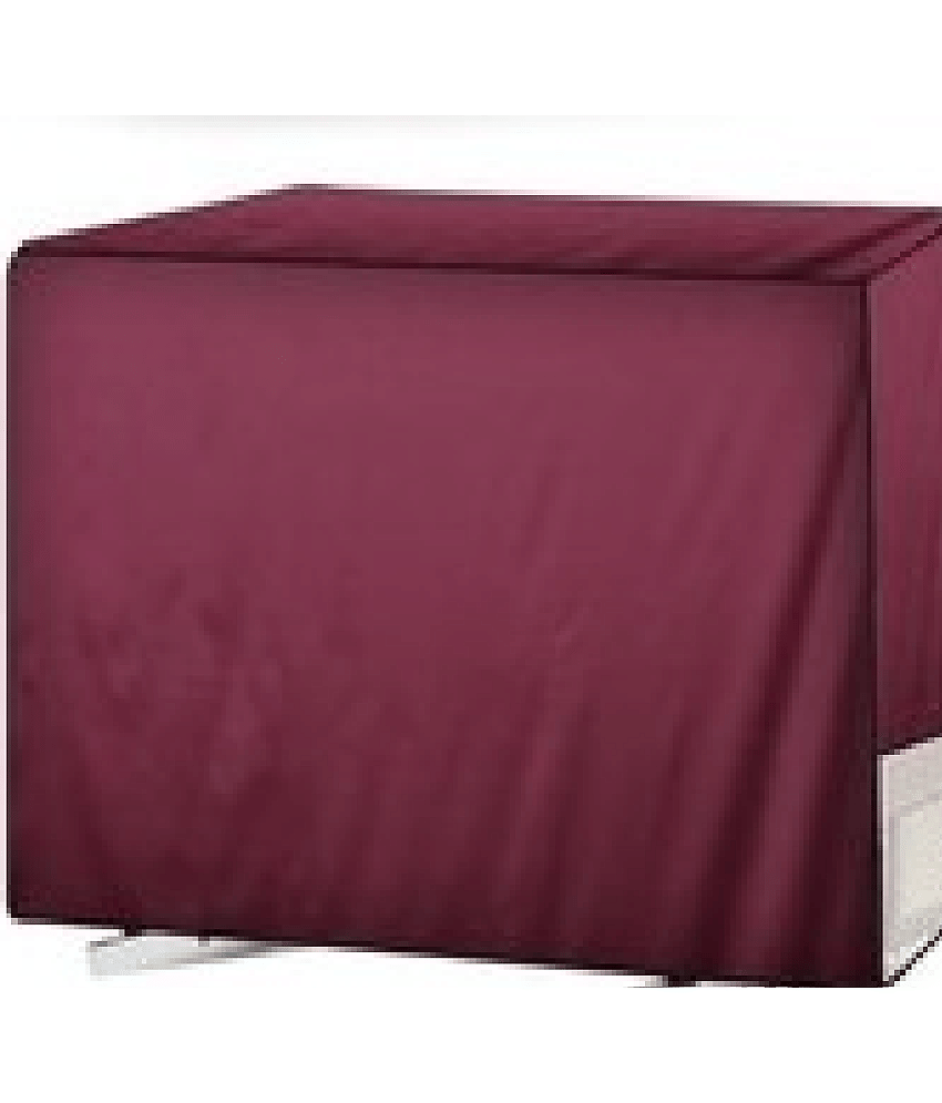 KALRA MAGIC Single Polyester Maroon AC Cover for 1.5 Ton Split AC