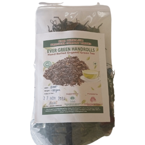 Hand Rolled Organic Green Tea - 100 gm