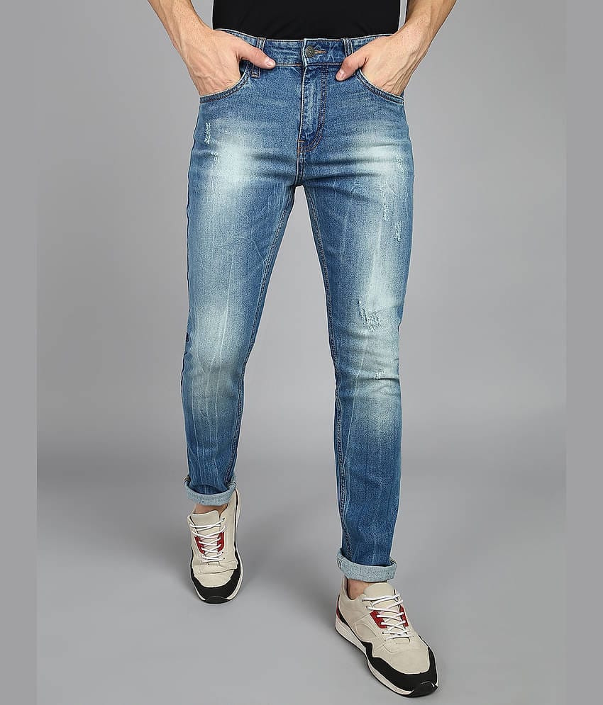Urbano Fashion Slim Fit Distressed Men's Jeans - Blue ( Pack of 1 )