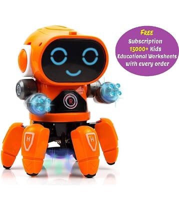 Kidsaholic Dancing Robot with Light and Music All Direction Movement Dancing Robot Toys for Boys and Girls Age 3+ I Multi Colour