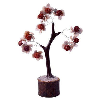 Gomti Chakra Tree with Rudraksha Beads for Good Health, Wealth & Prosperity, Home, Office, Décor(KI_111)  by Krishna Impex