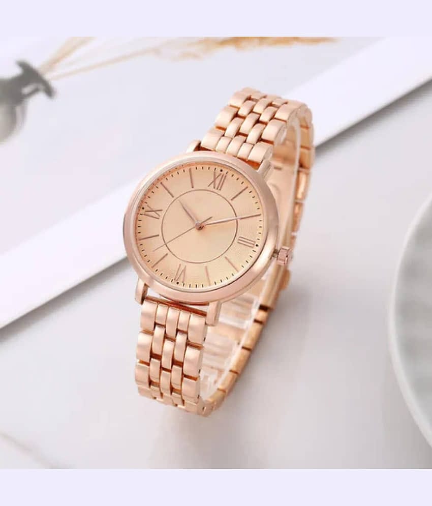 EEWHI Rose Gold Metal Analog Womens Watch